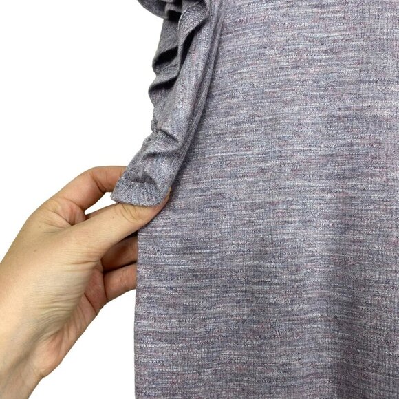 Dolan Left Coast Collection Grey Scoop Flutter Short Sleeve Top Size Medium‎ - Picture 8 of 10